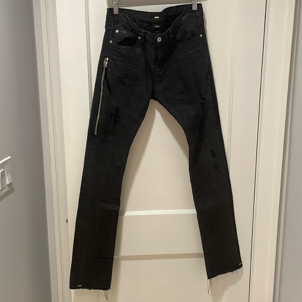 mr completely jeans like Rick owens so hot 2015 waxed look distressed denim 31